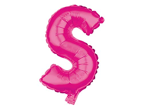 Alsino XXL Folienballons Luftballon Heliumballon Buchstabenballon A-Z pink 80 cm Party Geburtstag Hochzeit, Variante wählen:BAL-240 Buchstabe S von Alsino