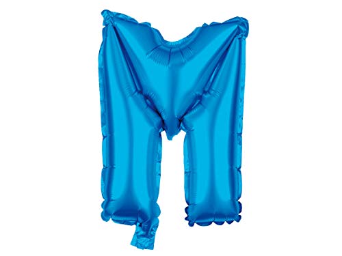 Alsino XXL Heliumballons Buchstabenballons Größe: ca. 80 cm Buchstaben A-Z Blau, BAL-260 Buchstabe M von Alsino