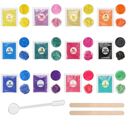 Altaroo 12 Epoxidharz Farbe 5g, Mica Powder, Kerzen Selber Machen Set, Farbpigmente für Gießpulver, Badebomben Selber Machen Altaroo 12 Epoxidharz Farbe 5g, Mica Powder, Kerzen Selber Machen Set, Farbpigmente für Gießpulver, Badebomben Selber Machen von Altaroo