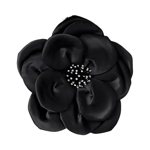 Altsuceser Blumen-Ansteckblume zum Selbermachen, 3D-Blumen-Applikation, Strass-Dekor, Pullover, Kleid, Bluse, Nähte, Patch, Schwarz von Altsuceser