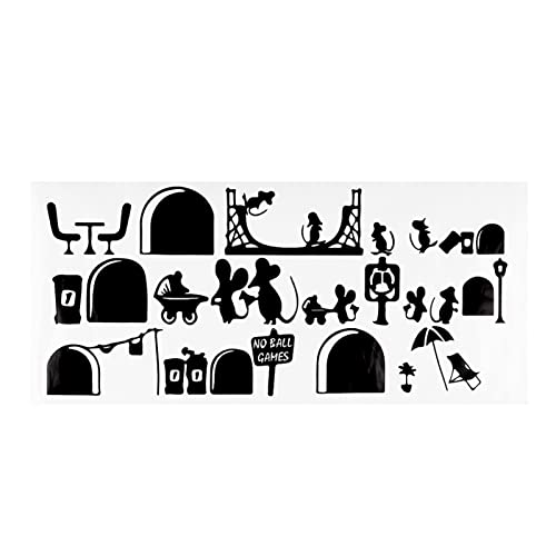 Alvinlite Wandkunst-Aufkleber, Maus-Loch-Muster, Wandaufkleber, Treppen-Aufkleber, Wandaufkleber für Heimdekoration von Alvinlite