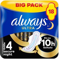 always Binden Ultra Secure Night mit Flügeln, 18 St. von Always