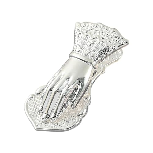 Handgeformte Buchklammer, goldfarbene Metall-Büroklammern | Lady's Hand Shape Traveler Notebook Supplies Clip | Buch-Clips, dekorativer Clip, 3D-Lesezeichen, Junk-Journal-Clip, Notizbuch-Zubehör-Klemm von Alwida