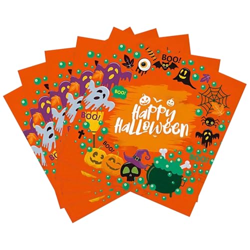 40Pcs Halloween Servietten Halloween Geschirr Dekor Orange Geister Fledermaus Muster Einweg-Gewebe Serviette Abendessen Servietten für Halloween Scream Party Supplies Tischdekorationen von Alwodici