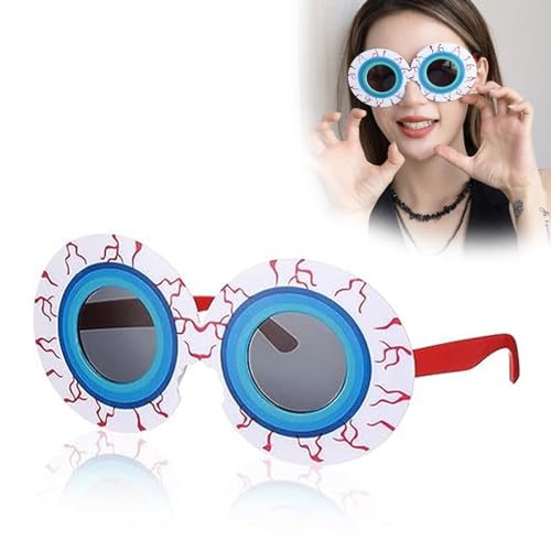 Alwodici Halloween Brillen Dekorationen Halloween Brille Sonnenbrille Horror Brille Cosplay Halloween Kostüm FancyDress Up Eyewear Party Foto-Requisiten-Zubehör von Alwodici