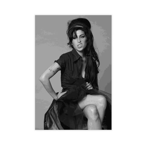 AmAzwi Amy Winehouse Musikposter 9, Leinwandposter, Wandkunst, Dekordruck, Bild, Gemälde für Wohnzimmer, Schlafzimmer, Dekoration, ungerahmt: 60 x 90 cm von AmAzwi