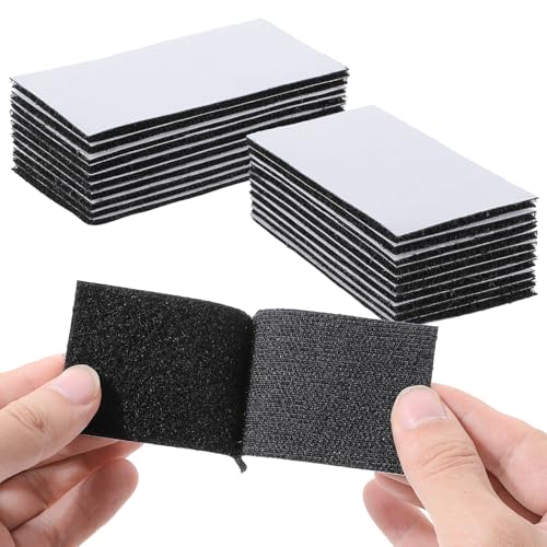 Amabro 20 pcs 5cm ×10cm Klettband mit starker Rückseite, doppelseitige Klebebefestigung Klettstreifen mit Klebstoff für Zuhause oder das Büro im Innen Außenbereich anstelle von Löchern und Schrauben von Amabro