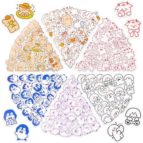 Amabro 300 St. Cartoon Aufkleber Anzug, Klebende Kawaii Sticker Mini Etiketten Cartoon Aufkleber Cute Sticker Mini Aufkleber für DIY Scrapbooking Album Planer Journal Craft von Amabro