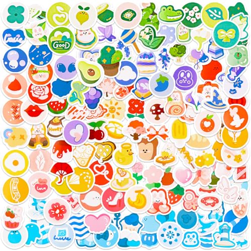 Amabro 300 Stück Cartoon Aufkleber Anzug, Klebende Kawaii Sticker Mini-Etiketten Cute Sticker Dekorative Aufkleber kinder Niedlichen für DIY Craft Scrapbooking Album von Amabro