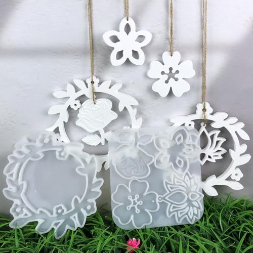 Amacoam Silikonformen Gießformen Frühling Kranz Anhänger Silikonform Frühling Anhänger Blumen Frühling für Handwerk Silikonform Blumen Kranz Gießformen für Weihnachten Ostern Hochzeit Dekorationen Amacoam Silikonformen Gießformen Frühling Kranz Anhänger Silikonform Frühling Anhänger Blumen Frühling für Handwerk Silikonform Blumen Kranz Gießformen für Weihnachten Ostern Hochzeit Dekorationen von Amacoam