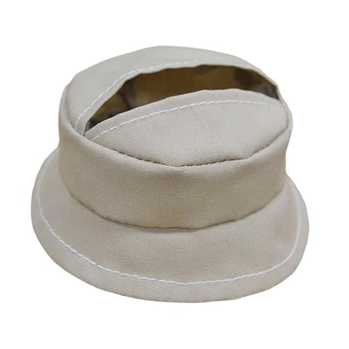 Amagogo 15 cm Puppenhut, süßer Puppenhut, Plüschpuppen-Eimerhut, Ankleide-Plüschpuppenzubehör für 17 cm große Puppen, Khaki, Style B von Amagogo