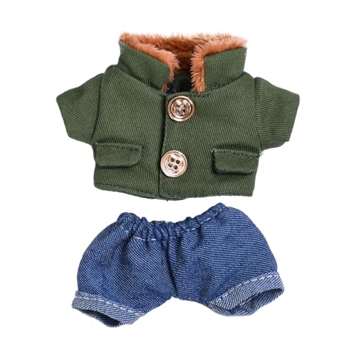 Amagogo 17cm Puppe Kleidung Set Puppe Top und Hosen Mädchen Geschenke Puppe Kleidung Anzug Anhänger Puppe Outfits, Mantel Und Hose von Amagogo