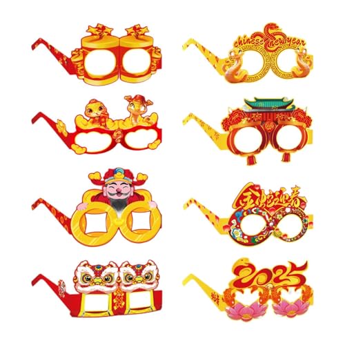 Amagogo Brille zum chinesischen Neujahr für Kinder und Erwachsene, Partyzubehör für die Feiertage, Brillen, originelle Sonnenbrillen aus Papier, von Amagogo