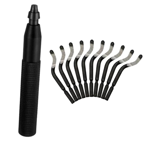 Amagogo Entgratungswerkzeug Set mit 10 Klingen, Kantenschneider, Anfasen, Hochleistungs Gratentfernung Amagogo Entgratungswerkzeug Set mit 10 Klingen, Kantenschneider, Anfasen, Hochleistungs Gratentfernung von Amagogo