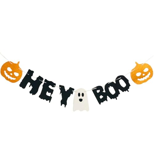 Amagogo Halloween-Banner zum Aufhängen, Dekoration, DIY-Zubehör, Handwerk, Ornament, Party-Geschenke, Girlande, Banner für Baum, Innenwand, b von Amagogo