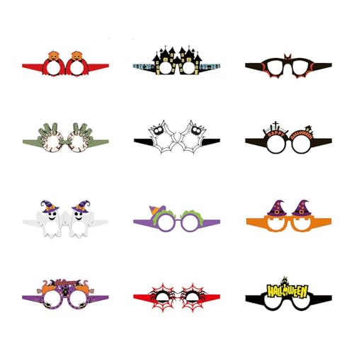 Amagogo Halloween-Brille, Papierbrille, leicht zu tragen, lustiges Cosplay für Kinder und Erwachsene, Partygeschenk, neuartige Brille, Halloween-Brille von Amagogo