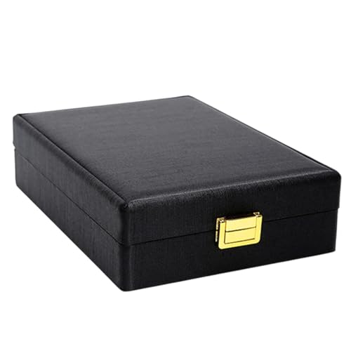 Amagogo Halsketten-Anhänger-Box, Schmuck-Organizer, Schmuckaufbewahrung, Organizer, trendiges Schreibtisch-Schmuckkästchen, Schmuckschatulle für, Schwarz von Amagogo