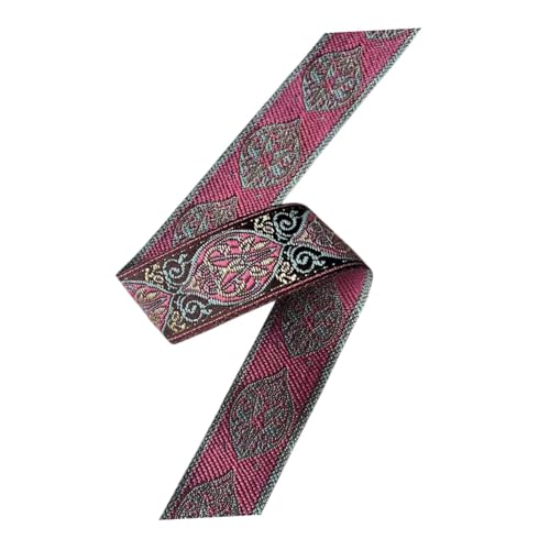 Amagogo Jacquard Trim Sticked Cloding Decoration Home Decor Gegenstände DIY Basteln Herstellung Nähmaterial ethnischer Vorhang Stoff, Rosa von Amagogo