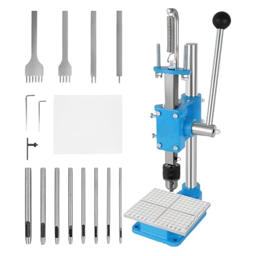 Amagogo -Lochstanzer für Heimwerker-Lederhandwerk, Handarbeit, Handstanzer, robustes Stanzwerkzeug, manuelle Presse zum Stanzen von Amagogo