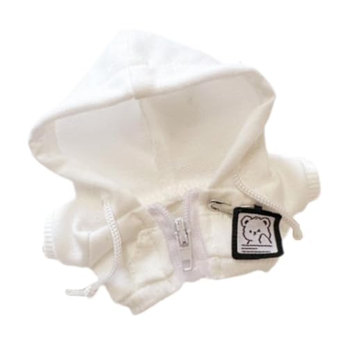 Amagogo Mäntel mit Reißverschluss, Puppen-Miniatur-Kleidung, stilvolle Geburtstagsgeschenke für Kinder, Geburtstagsgeschenk, 17 cm, DIY-Zubehör, Weiß von Amagogo