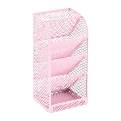 Amagogo Mesh -Stifthalter Kosmetische Lagerregal Rack Slanted Metal Lager Rack Desktop Stationärer Organisator für die Schule, Rosa Amagogo Mesh -Stifthalter Kosmetische Lagerregal Rack Slanted Metal Lager Rack Desktop Stationärer Organisator für die Schule, Rosa von Amagogo