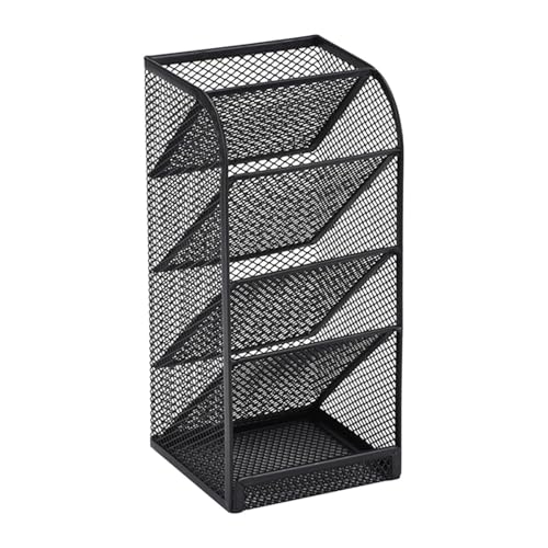 Amagogo Mesh -Stifthalter Kosmetische Lagerregal Rack Slanted Metal Lager Rack Desktop Stationärer Organisator für die Schule, Schwarz Amagogo Mesh -Stifthalter Kosmetische Lagerregal Rack Slanted Metal Lager Rack Desktop Stationärer Organisator für die Schule, Schwarz von Amagogo
