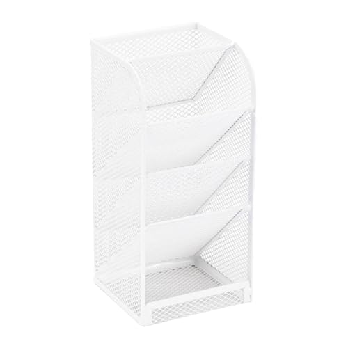 Amagogo Mesh -Stifthalter Kosmetische Lagerregal Rack Slanted Metal Lager Rack Desktop Stationärer Organisator für die Schule, Weiß Amagogo Mesh -Stifthalter Kosmetische Lagerregal Rack Slanted Metal Lager Rack Desktop Stationärer Organisator für die Schule, Weiß von Amagogo