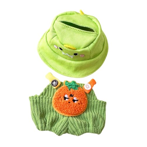 Amagogo Mini-Puppen Hosen Kleidung Set, Mädchen Puppen Kleidung, Puppen Accessoires Kleidung Zubehör Kleidung Zubehör, Puppe Outifits für Anhänger Puppe, Orangefarbenes Hutset von Amagogo