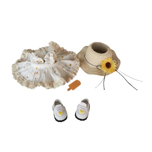 Amagogo Mini Puppenkleidung, Mütze für Puppe mit Mütze Strampler Kleidung Geschenk Puppenkleidung Accessoires Mädchen Puppenkleidung für Kinder, mit Schuhen von Amagogo