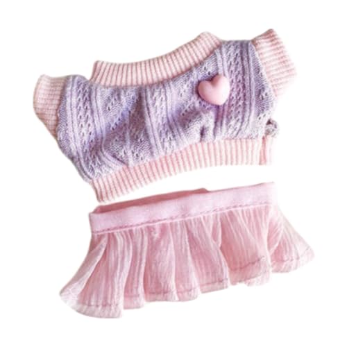 Amagogo Mini-Puppenkleidung für 17 cm, Mädchen, Puppen-Outfits, entzückende Kleidung, süßer Puppenkleidungsanzug, Anziehsachen für Partyspielzeug, 17 cm, Rosa von Amagogo