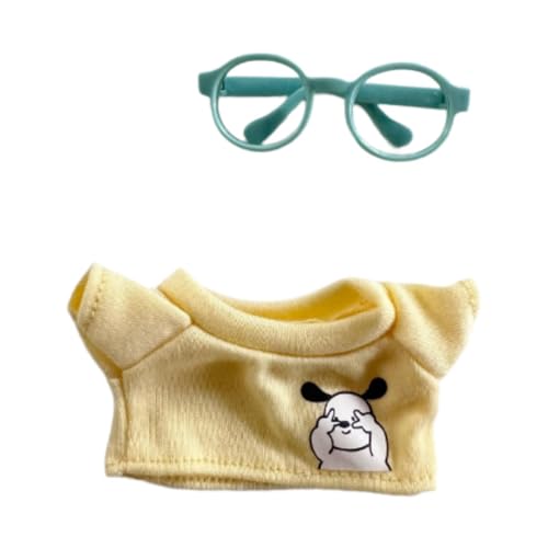 Amagogo Mini-Puppenkleidungsset, Mädchen-Puppen-Outfits, Puppenzubehör, Kleidung für 15 cm Puppenszene, Foto-Requisite, Machen Sie Ihre eigene Puppe, mit Blauer Brille von Amagogo