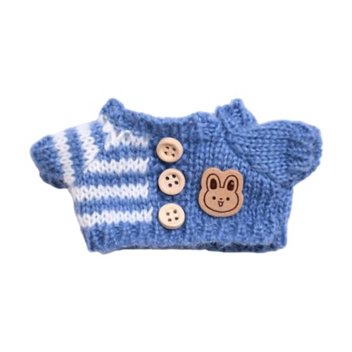 Amagogo Modische Puppenpullover-Outfits, niedliche Kollektion, handgefertigte Kleidung, Mini-Puppenkleidung für 15–17 cm große Puppen, Kindergeschenke, Blauer Pullover von Amagogo