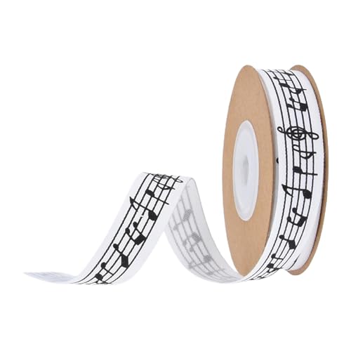 Amagogo Musiknotenband, dekoratives Band, bedrucktes Geschenkband zum Verpacken von Geschenken, Kleidungsbesatz, Accessoires, Nähen, Basteln von Amagogo