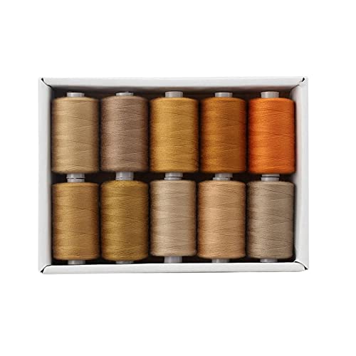 Amagogo Nähgarn Kits, 12 n Polyester 1000 Yards Nähen Und Sticken von Hand, Brown von Amagogo