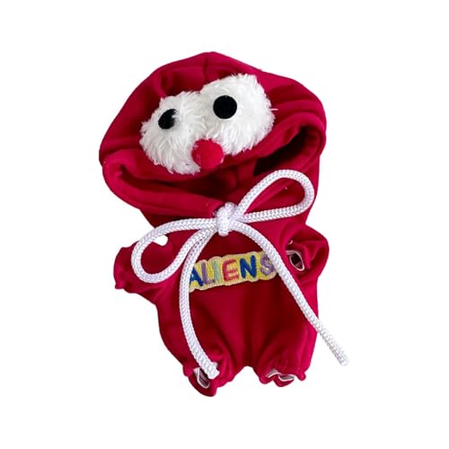 Amagogo Puppen-Overall-Kostüm-Zubehör, handgefertigte Miniatur-Kleidung für 15–17 cm große Jungenpuppen, Mädchenpuppen, Kindergeschenke, Rot von Amagogo