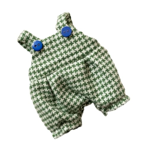 Amagogo Puppen-Overalls Puppen-Shorts Handgemachte Uniform Anzieh-Geschenke Weiche Szene Foto-Requisite Stylische Accessoires Hosen Kleidung, Grün kariert von Amagogo
