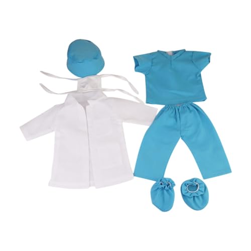 Amagogo Puppenkleidung Doll Kleidung 18 "Spielset Kleidung Entzückende Puppenarzt -Outfit -Puppen -Peeling für American Dolls Girls 18in Dolls, Blau von Amagogo