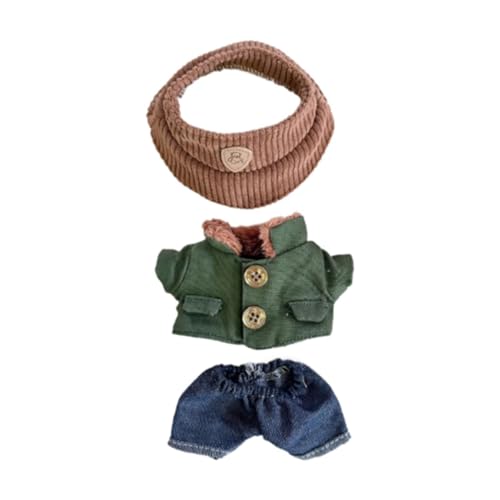 Amagogo Puppenkleidung Zubehör Outfits Handgemachte Kleidung für 15-17cm Puppen Mädchen Puppen Anzieh, Mantel Hose Hut von Amagogo