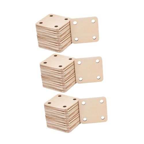 Amagogo Webkarten aus Holz, Webstuhlkarten aus Holz, 5,1 x 5,1 cm, Webstuhl-Zubehör-Set mit 4 Löchern für Heimwerkerarbeiten, Wandteppiche, Schals, 36 Stück von Amagogo