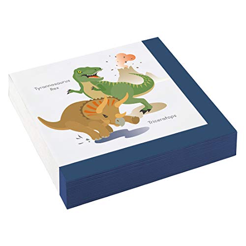 Amakando 20 Außergewöhnliche Dinosaurier Tisch-Servietten für Kinder / 33x33cm / Saurier Urzeit-Monster Einwegservietten/Wie geschaffen zu Kinderparty & Geburtstagsfeier von Amakando