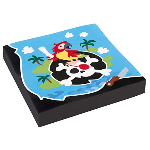 Amakando 20 Piraten-Tischservietten / 33 x 33 cm/Bunte Motivservietten Seeräuber/Ideal zu Kinderpartys & Kindergeburtstag von Amakando