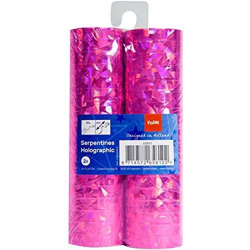 Amakando Glitzernde Luftschlangen im 2er Set/Pink 4 m/Metallic Party Streamers als Geburtstagsdeko/Perfekt geeignet zu Geburtstage & Silvester von Amakando