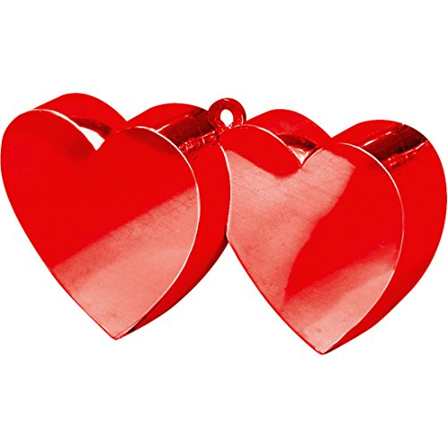 Amakando Herz Ballonbeschwerer 170 g - rot - Ballongewicht Gewichte für Folienballons Party Luftballons Heliumballons Hochzeit Luftballon Gewicht von Amakando