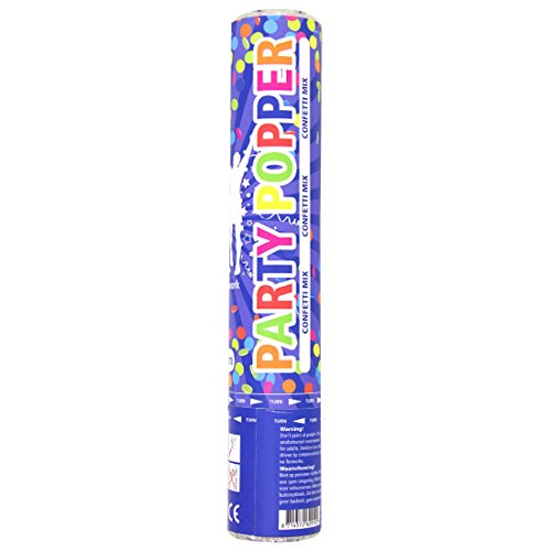 Amakando Party Poppers - 28 cm - Konfetti Shooter bunt Konfettibombe für Silvester Confetti Kanone Deko Hochzeit Geburtstagsdeko Karneval Konfettikanone von Amakando