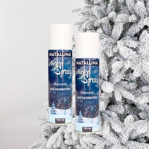 Schneespray beflockt, Deko-Spray, Weihnachten, Baum, Weihnachtsdekoration - Set mit 2 Stück je 150 ml Weihnachten - Amami BEAUTY von Amami BEAUTY