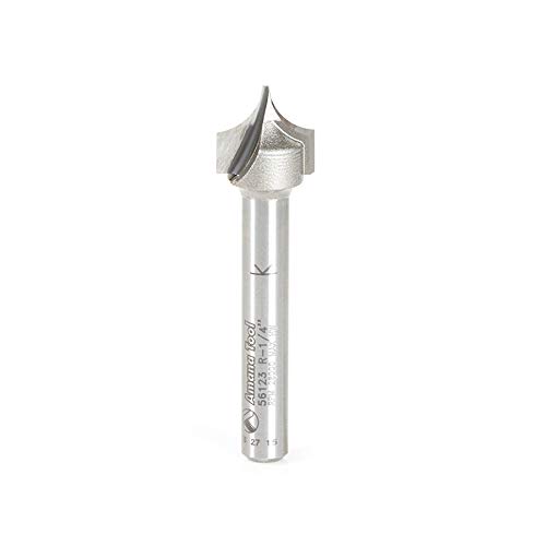 Amana Tool 56123 Carbide Tipped Point Cutting Roundover 1/4 Radius x 1/2 Dia x 1/2 Cut Height x 1/4 Shank Router Bit for Beadboards by Amana von Amana Tool