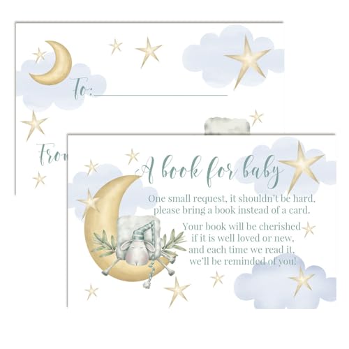 Amanda Creation Buchanfragekarten, geschlechtsneutral, "Over The Moon", bringen Sie eine Bucheinlage für Babyparty, 20 doppelseitige Geschenkanhänger, 6,3 x 10,2 cm, hergestellt in den USA Amanda Creation Buchanfragekarten, geschlechtsneutral, "Over The Moon", bringen Sie eine Bucheinlage für Babyparty, 20 doppelseitige Geschenkanhänger, 6,3 x 10,2 cm, hergestellt in den USA von Amanda Creation