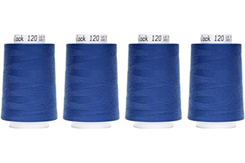 Amann Nähgarn, 100% Polyester, blau, 4X 2500 m, 10000 von Amann