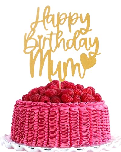 Happy Birthday Mum Cake Topper - Mom Happy Birthday Thema Party Kuchen Dekoration Mutter Geburtstag Party Kuchen Topper von AmarYYa