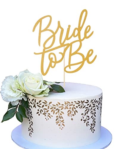 Tortenaufsatz "Bride to be" – Goldfarbene Brautparty, Hochzeitstortenaufsatz, Dekoration, Junggesellinnenabschied, Partydekoration, Fotoautomaten-Requisiten von AmarYYa